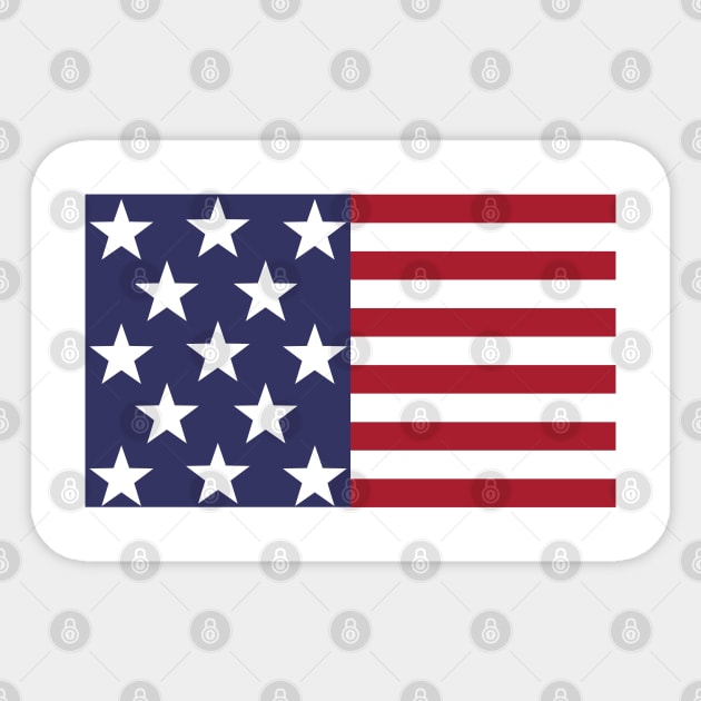 American Flag Clip Art Illustration Sticker by LizzyizzyDesign